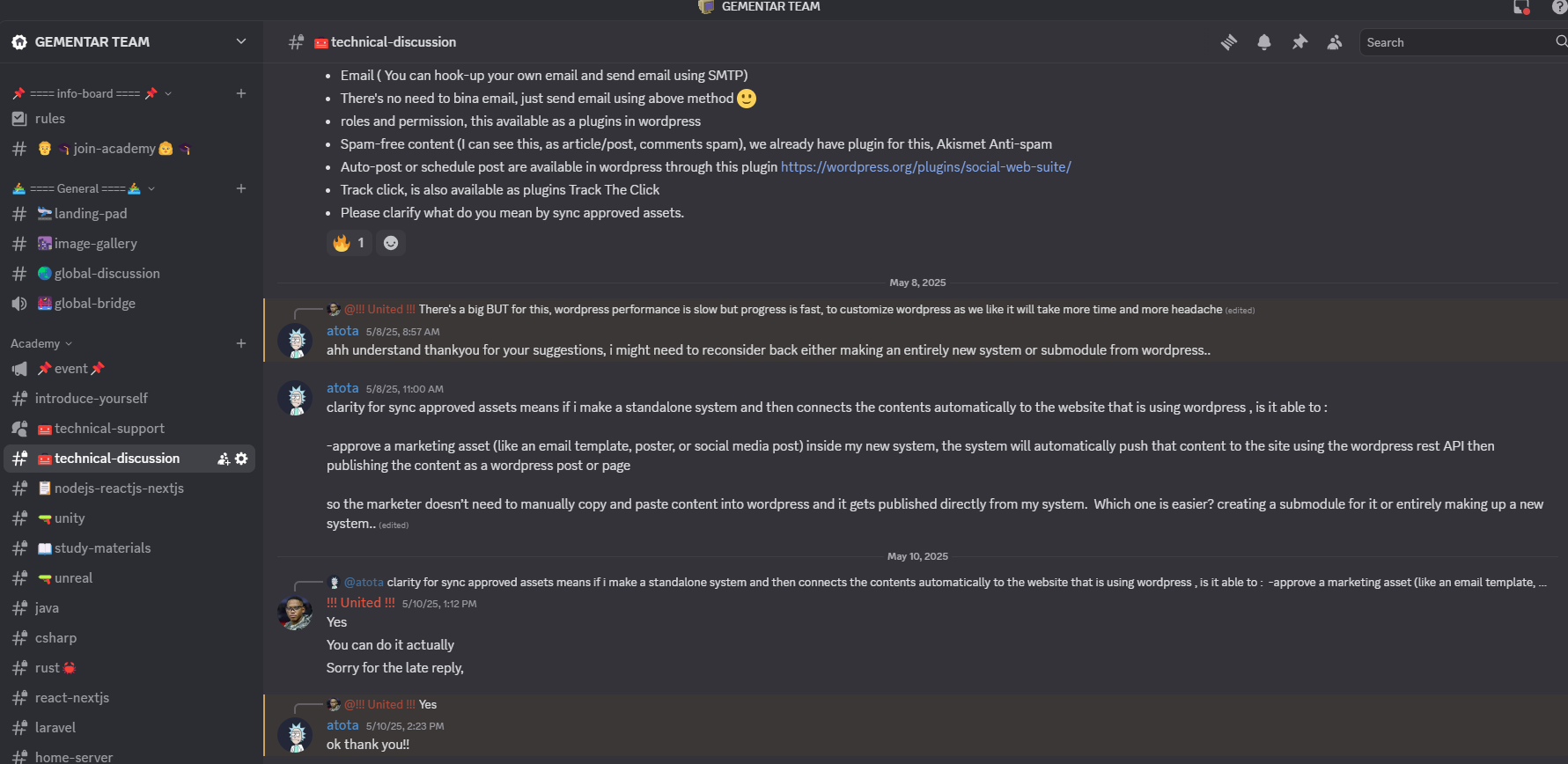 Gementar Team Discord server preview